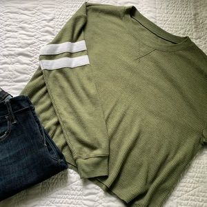 Hollister Waffle Crewneck Sweater